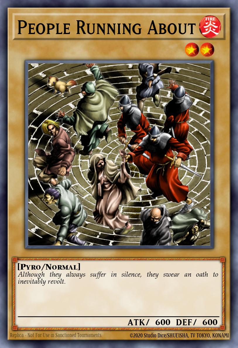 Card Image: People Running About
