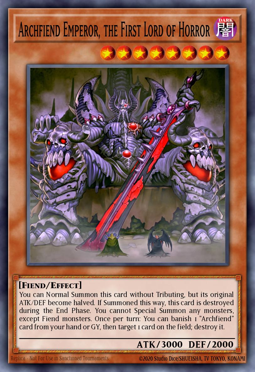 Card Image: Archfiend Emperor, the First Lord of Horror