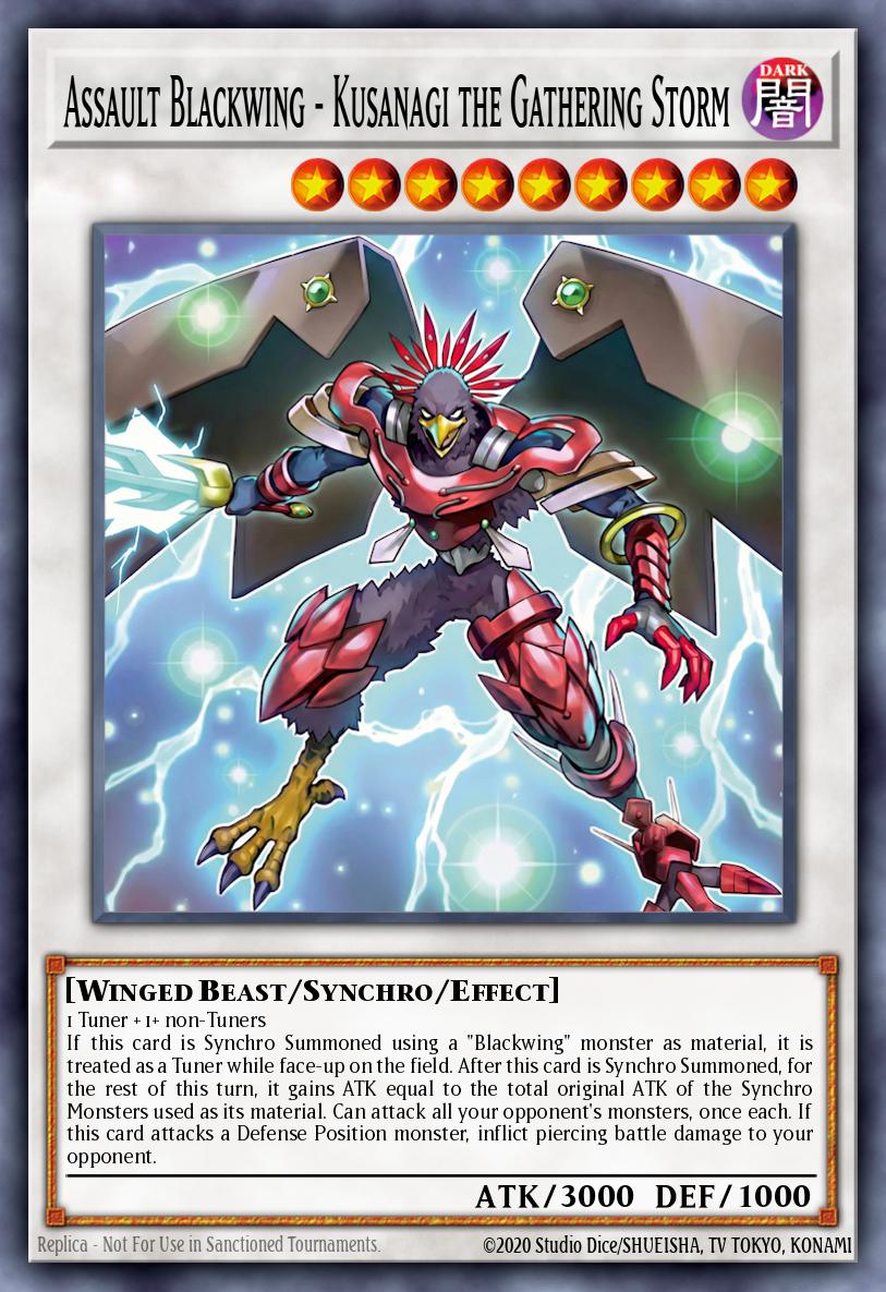Card Image: Assault Blackwing - Kusanagi the Gathering Storm