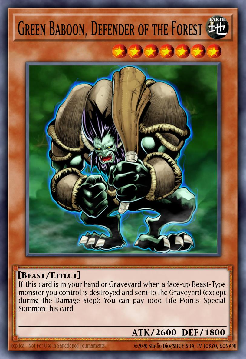 Card Image: Green Baboon, Defender of the Forest