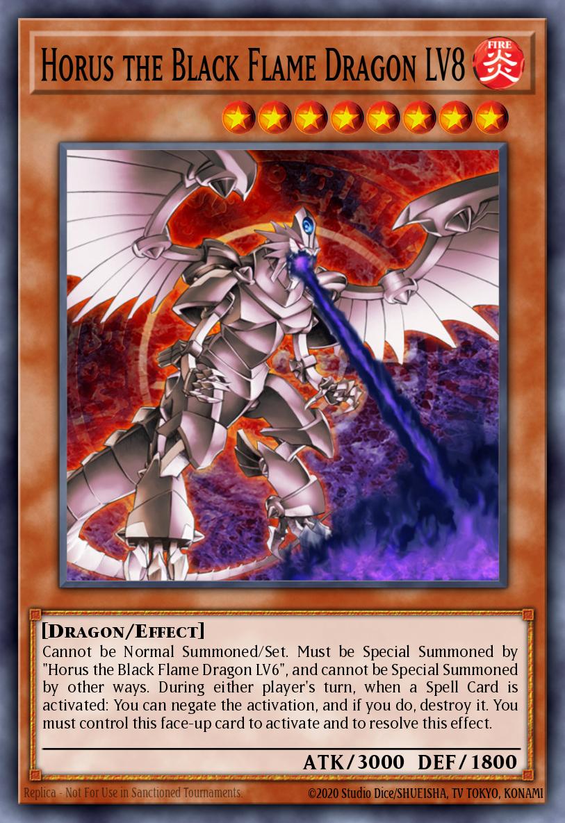 Card Image: Horus the Black Flame Dragon LV8