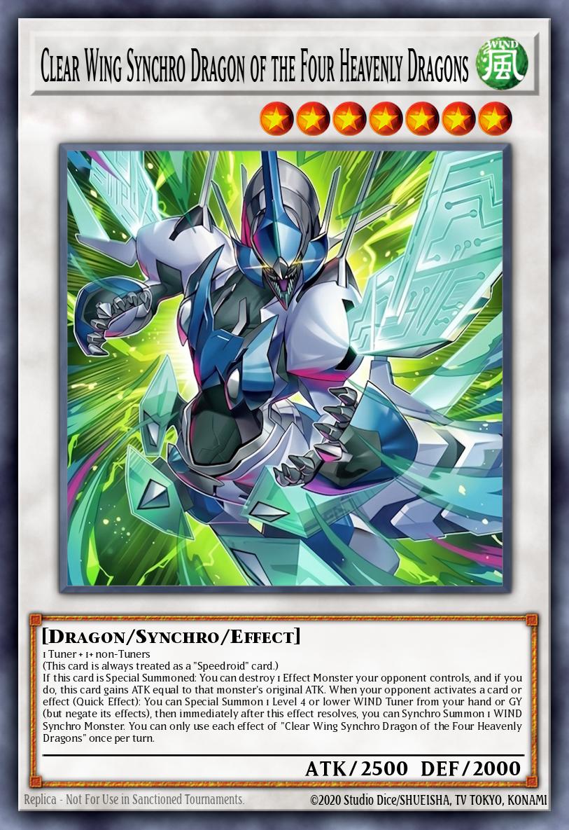 Card Image: Clear Wing Synchro Dragon of the Four Heavenly Dragons
