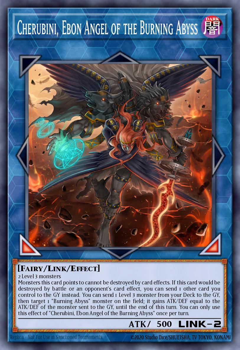 Card Image: Cherubini, Ebon Angel of the Burning Abyss