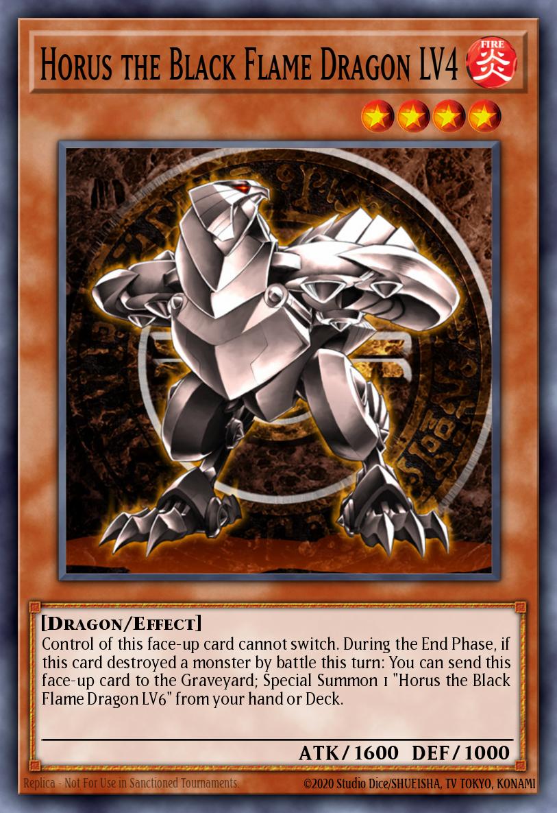 Card Image: Horus the Black Flame Dragon LV4