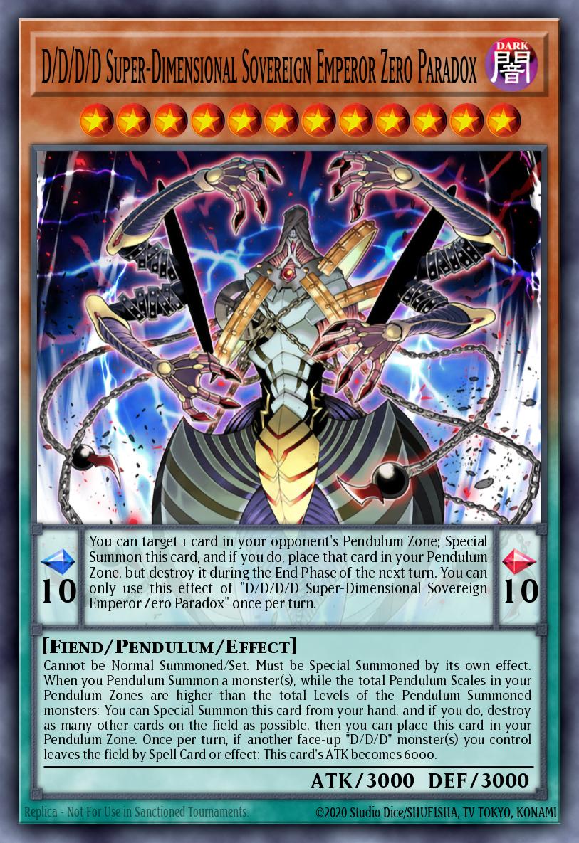 Card Image: D/D/D/D Super-Dimensional Sovereign Emperor Zero Paradox