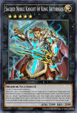Card Image: Sacred Noble Knight of King Artorigus
