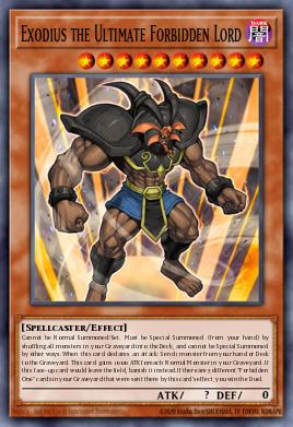 Card Image: Exodius the Ultimate Forbidden Lord