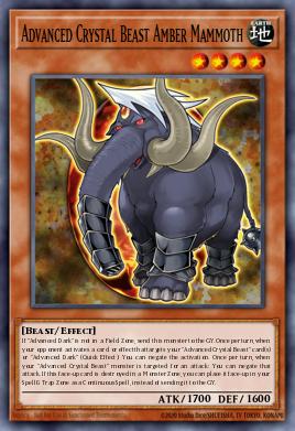 Card Image: Advanced Crystal Beast Amber Mammoth