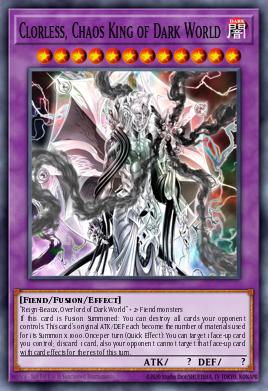 Card Image: Clorless, Chaos King of Dark World
