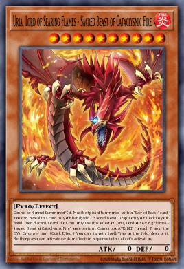 Card Image: Uria, Lord of Searing Flames - Sacred Beast of Cataclysmic Fire