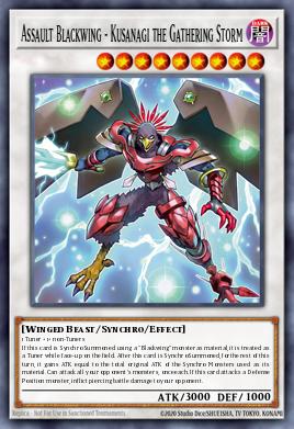 Card Image: Assault Blackwing - Kusanagi the Gathering Storm