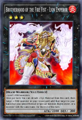 Card Image: Brotherhood of the Fire Fist - Lion Emperor