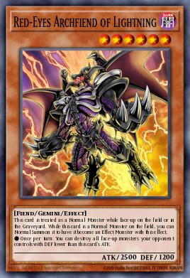 Card Image: Red-Eyes Archfiend of Lightning