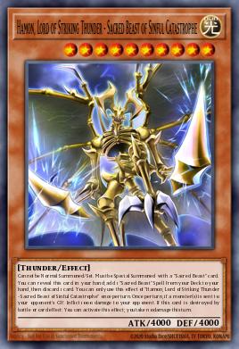 Card Image: Hamon, Lord of Striking Thunder - Sacred Beast of Sinful Catastrophe