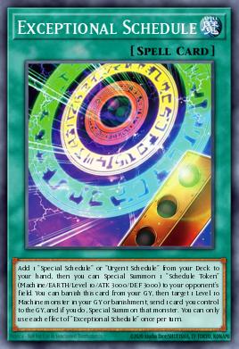 Card Image: Exceptional Schedule
