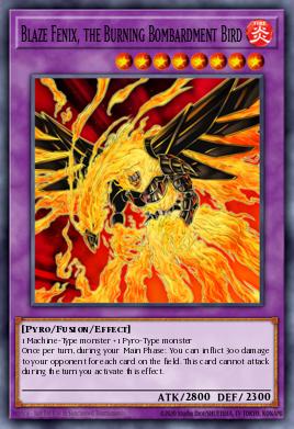 Card Image: Blaze Fenix, the Burning Bombardment Bird