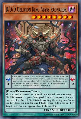 Card Image: D/D/D Oblivion King Abyss Ragnarok