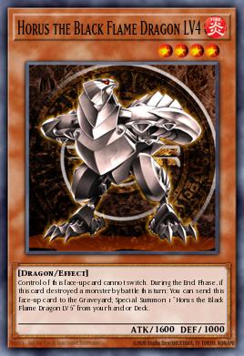 Card Image: Horus the Black Flame Dragon LV4