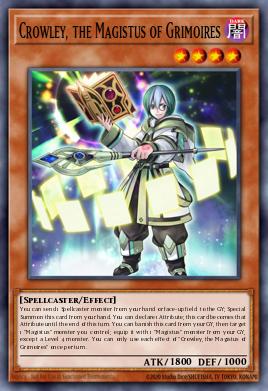 Card Image: Crowley, the Magistus of Grimoires